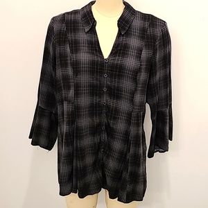 Torrid Size 3 plaid flirty tunic